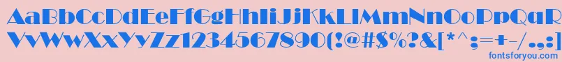 BravoCyr Font – Blue Fonts on Pink Background