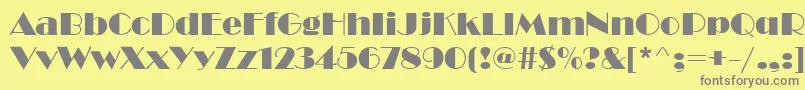 BravoCyr Font – Gray Fonts on Yellow Background
