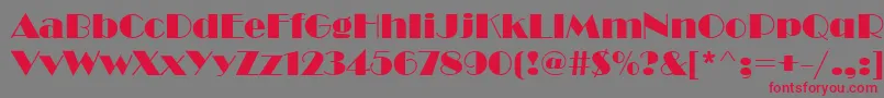 BravoCyr Font – Red Fonts on Gray Background