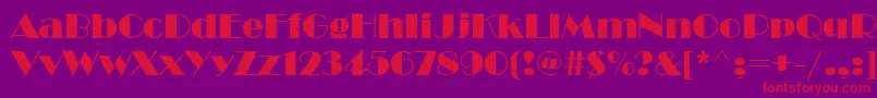 BravoCyr Font – Red Fonts on Purple Background