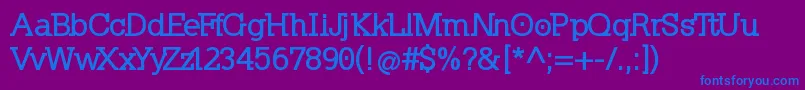 Kleinslabserif ffy Font – Blue Fonts on Purple Background