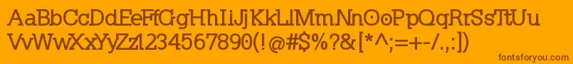 Kleinslabserif ffy Font – Brown Fonts on Orange Background