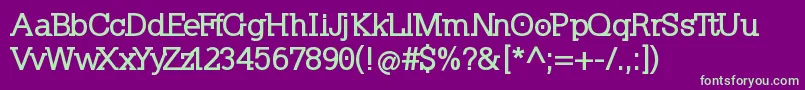 Kleinslabserif ffy Font – Green Fonts on Purple Background