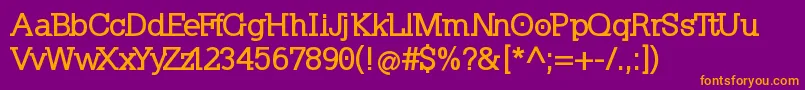 Kleinslabserif ffy Font – Orange Fonts on Purple Background