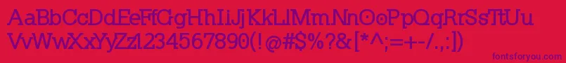 Kleinslabserif ffy Font – Purple Fonts on Red Background