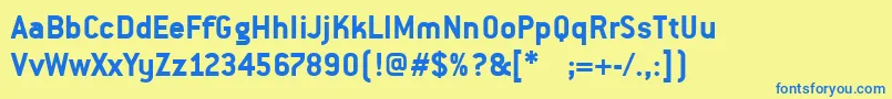 PfpremierBold Font – Blue Fonts on Yellow Background