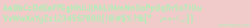 PfpremierBold Font – Green Fonts on Pink Background
