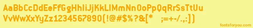 PfpremierBold Font – Orange Fonts on Yellow Background