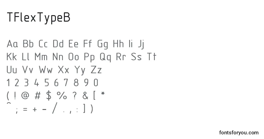 Шрифт TFlexTypeB – алфавит, цифры, специальные символы