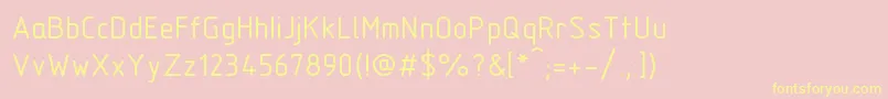 TFlexTypeB Font – Yellow Fonts on Pink Background