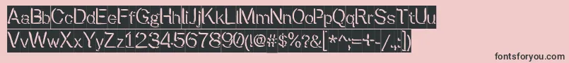Preslite-Schriftart – Schwarze Schriften auf rosa Hintergrund