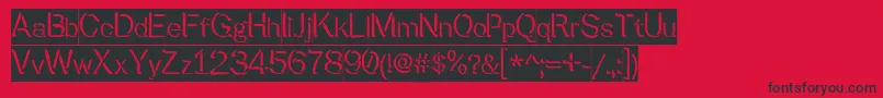 Preslite Font – Black Fonts on Red Background