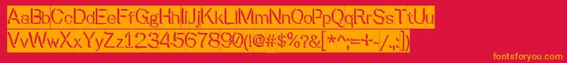 Preslite Font – Orange Fonts on Red Background