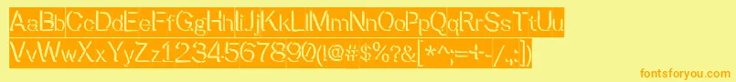 Preslite Font – Orange Fonts on Yellow Background