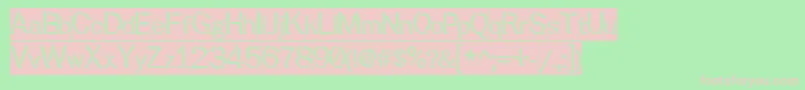 Fonte Preslite – fontes rosa em um fundo verde