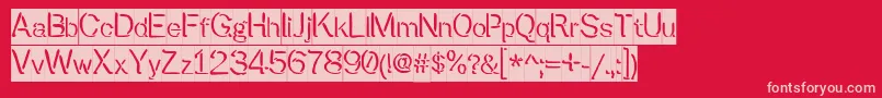 Preslite Font – Pink Fonts on Red Background