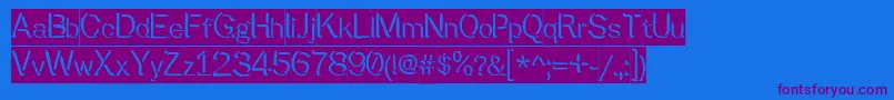 Preslite Font – Purple Fonts on Blue Background