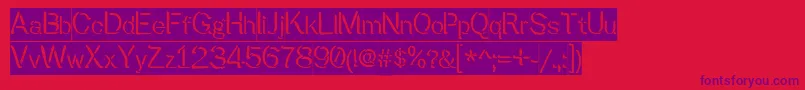 Preslite Font – Purple Fonts on Red Background