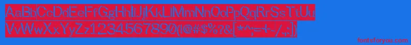 Preslite Font – Red Fonts on Blue Background