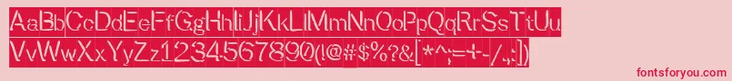 Preslite Font – Red Fonts on Pink Background
