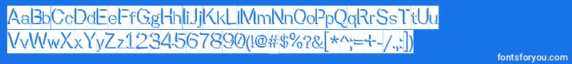 フォントPreslite – 青い背景に白い文字