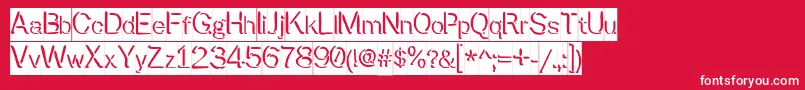 Preslite Font – White Fonts on Red Background