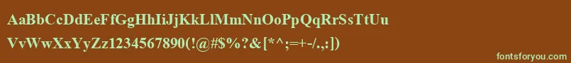 フォントAngsanaupcРџРѕР»СѓР¶РёСЂРЅС‹Р№ – 緑色の文字が茶色の背景にあります。