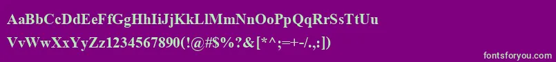 AngsanaupcРџРѕР»СѓР¶РёСЂРЅС‹Р№ Font – Green Fonts on Purple Background