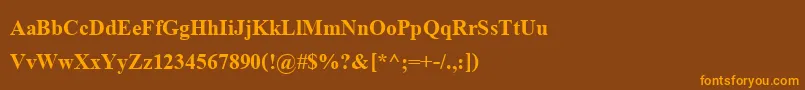 AngsanaupcРџРѕР»СѓР¶РёСЂРЅС‹Р№ Font – Orange Fonts on Brown Background