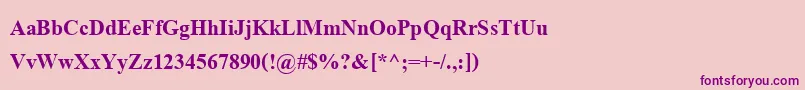 AngsanaupcПолужирныйフォントについての詳細 フォントAngsanaupcПолужирный – ピンクの背景に紫のフォント