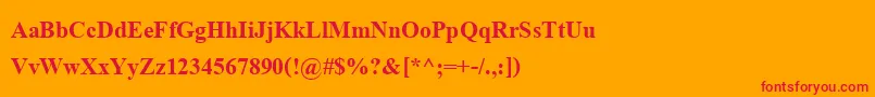 フォントAngsanaupcРџРѕР»СѓР¶РёСЂРЅС‹Р№ – オレンジの背景に赤い文字