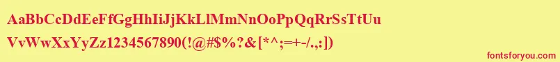 AngsanaupcРџРѕР»СѓР¶РёСЂРЅС‹Р№ Font – Red Fonts on Yellow Background