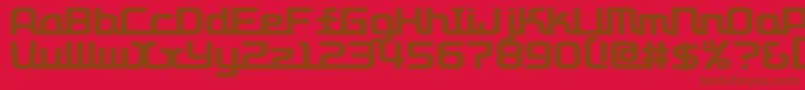 D3roadsterism Font – Brown Fonts on Red Background