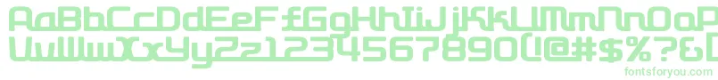 D3roadsterism Font – Green Fonts on White Background