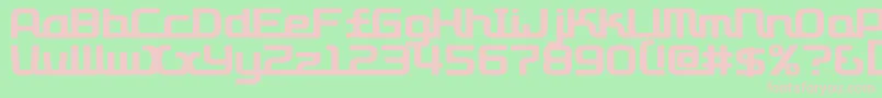 D3roadsterism Font – Pink Fonts on Green Background