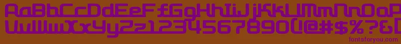 D3roadsterism Font – Purple Fonts on Brown Background