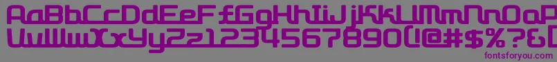 Czcionka D3roadsterism – fioletowe czcionki na szarym tle