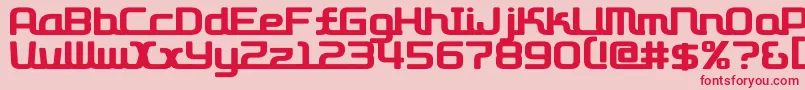 D3roadsterism Font – Red Fonts on Pink Background