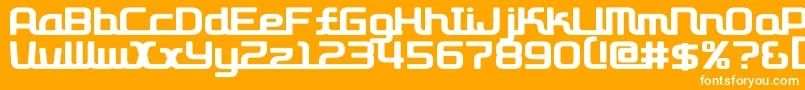D3roadsterism Font – White Fonts on Orange Background