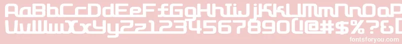 D3roadsterism Font – White Fonts on Pink Background
