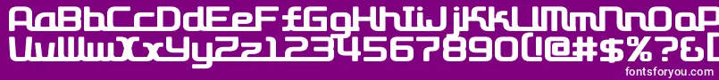 D3roadsterism Font – White Fonts on Purple Background