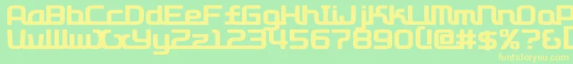 fuente D3roadsterism – Fuentes Amarillas Sobre Fondo Verde