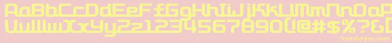 D3roadsterism Font – Yellow Fonts on Pink Background