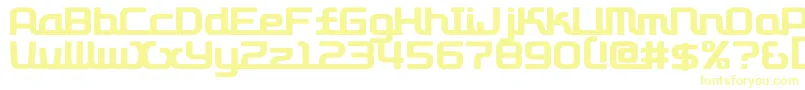 D3roadsterism Font – Yellow Fonts on White Background