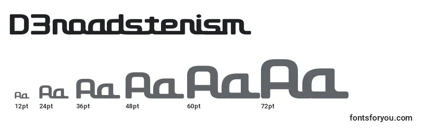D3roadsterism Font Sizes