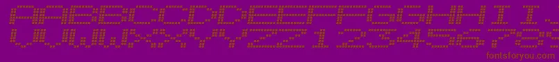 Czcionka Alpnscnd – brązowe czcionki na fioletowym tle
