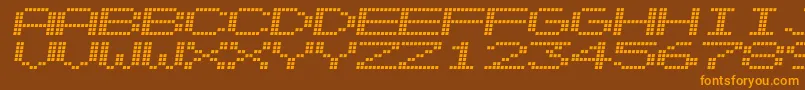 Alpnscnd Font – Orange Fonts on Brown Background