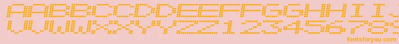 Alpnscnd Font – Orange Fonts on Pink Background