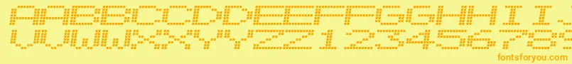 Шрифт Alpnscnd – оранжевые шрифты на жёлтом фоне