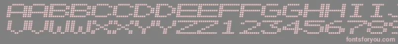 フォントAlpnscnd – 灰色の背景にピンクのフォント